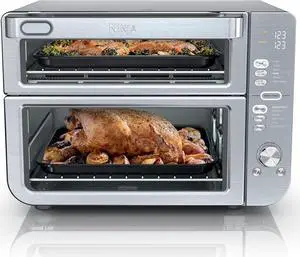Toaster Oven Air Fryer Combo, 1300W 5 in 1 Convection Oven Countertop, Air Fry, Toast, Bake, Roast and Warm Options, 15QT Capacity, Easy to Clean - Image 3